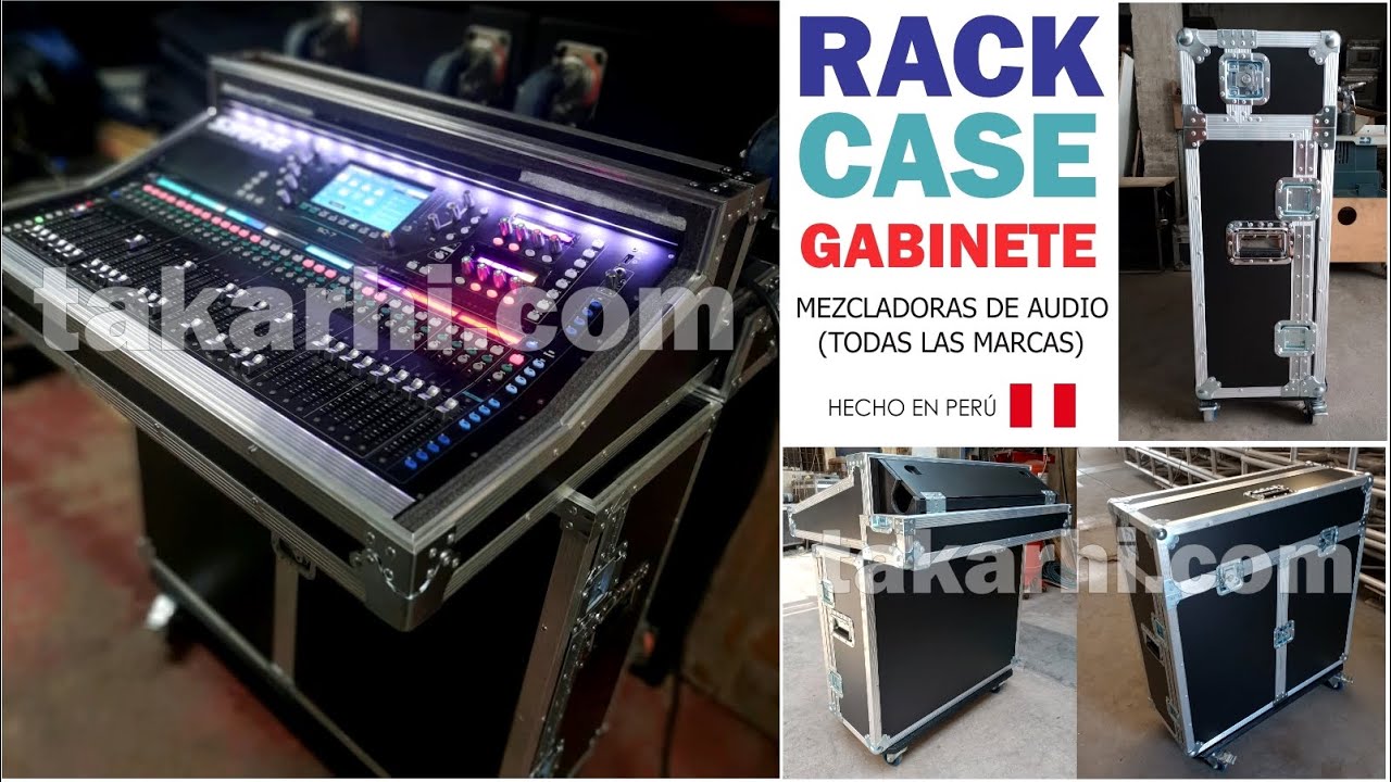 RACK CASE GABIENTE ALLEN HEATH SQ7 MEZCLADORA. FLIGHT CASE ALLEN HEATH MIXER. Fabricación Cases Perú