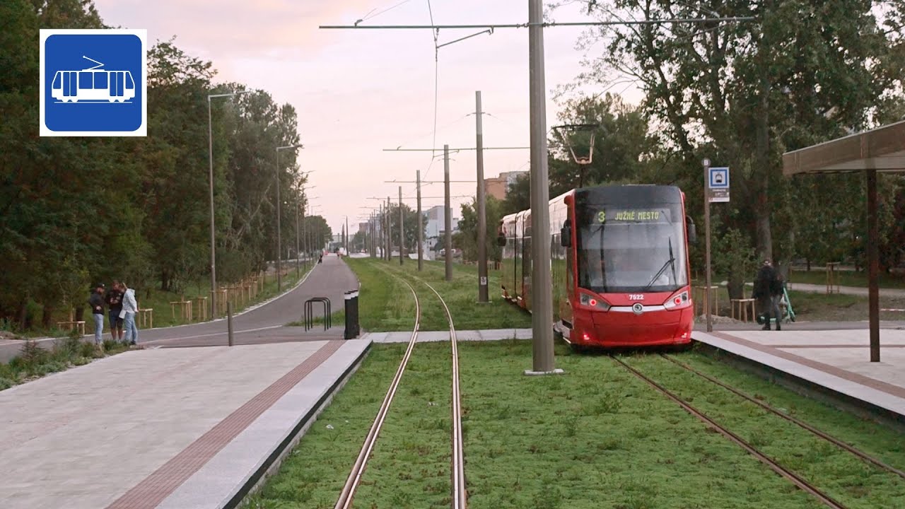 Po prvýkrát električkou až na koniec Petržalky (2/2). Južné mesto - Farského (27.7.2025)