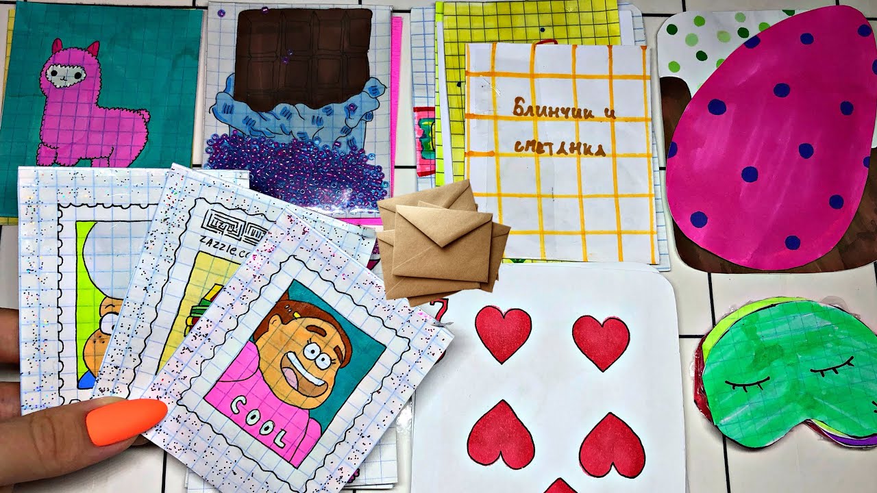 🦥Бумажные сюрпризы🤙🏻/распаковка🐥/коллекция марки на письма📦/Бумажная Зефирка🦥