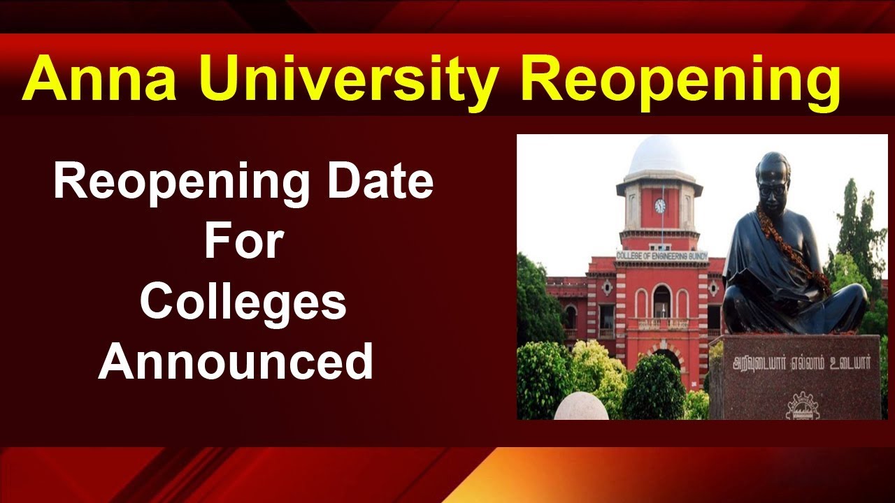 Anna University Reopening Date Announcement | Padeepz