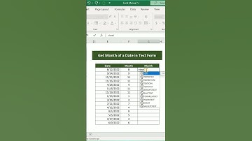 Use The Text And Month Functions To Get The Month of A Date | MONTH Function and TEXT Function