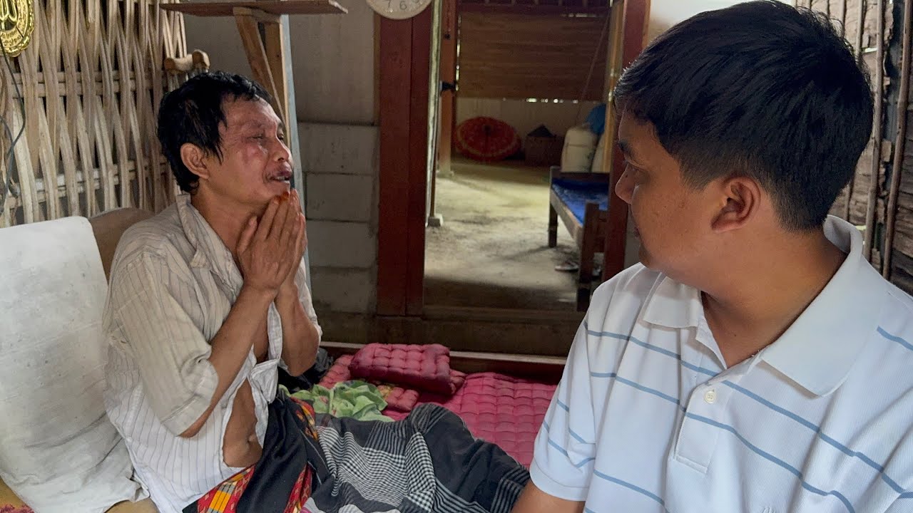 TANGIS HARU PAK MUJIANTO KETIKA MENDAPAT KABAR UANG DONASI BISA UNTUK OPRASI KAKINYA 😭😢❤️