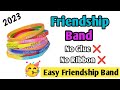 How to make friendship bandfriendship band making at home friendship day gift idea  diy bff band