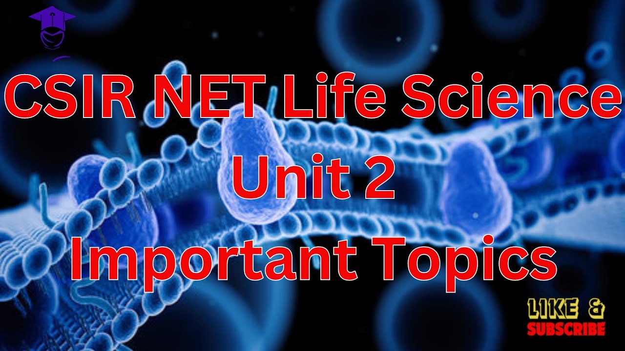CSIR NET Life Science Exam 2024 Important topics for Unit 2 || Your ...
