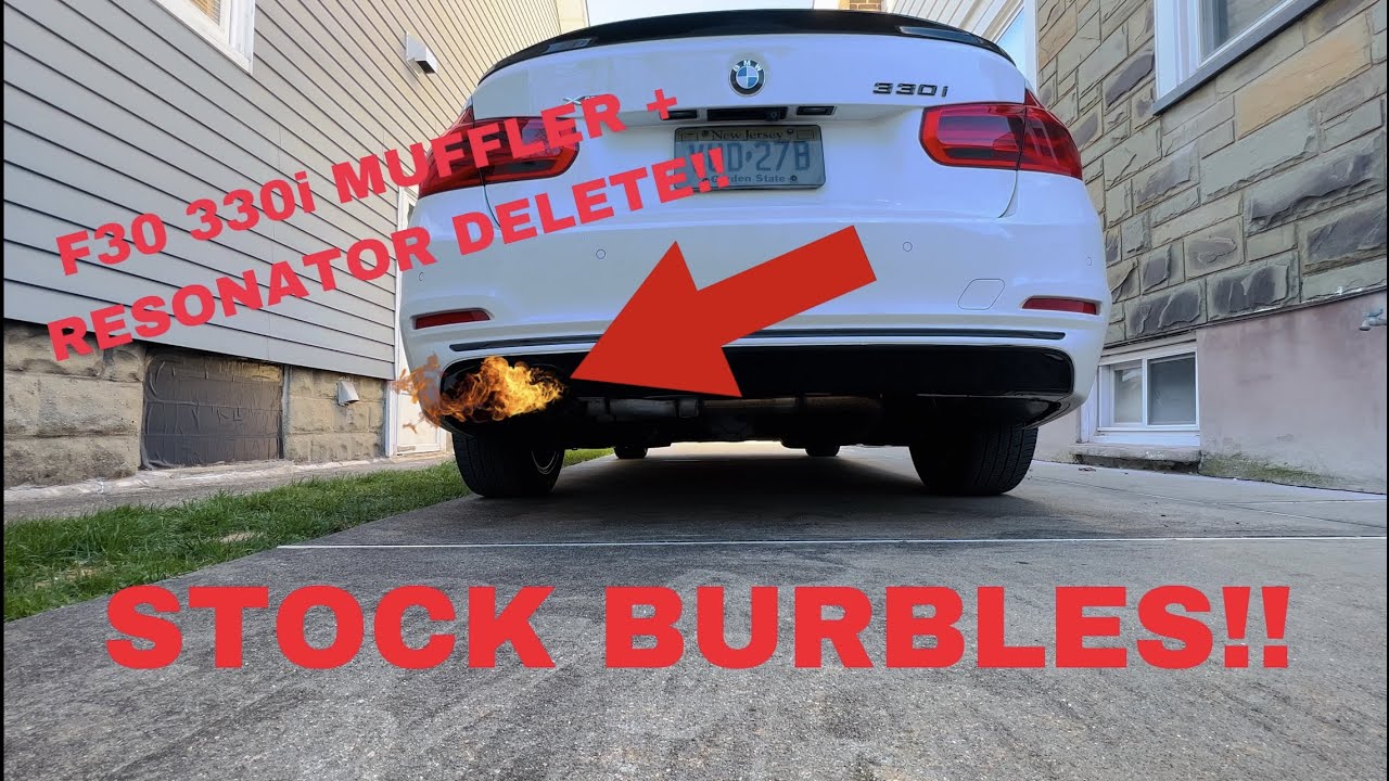 2017 Bmw 330i Muffler and Resonator Delete YouTube