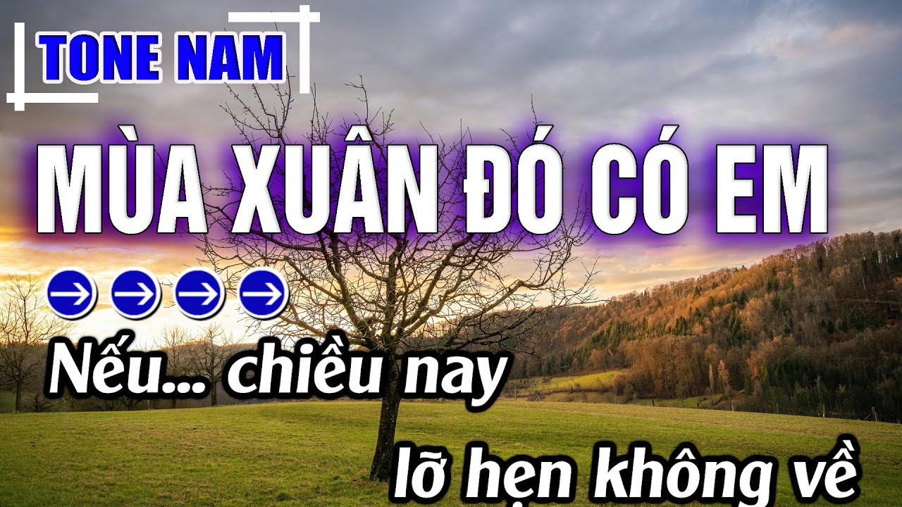 Mùa Xuân Đó Có Em Karaoke Tone Nam ( D#m ) Beat Phối Mới | Karaoke Đăng Khôi
