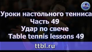 Уроки настольного тенниса. Часть 49. Удар по свече. Уроки настольного тенниса. Часть 49. Удар по свече.