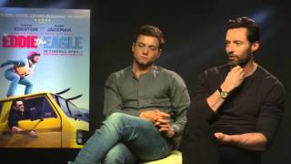 Eddie The Eagle - Taron Egerton &amp; Hugh Jackman Interview