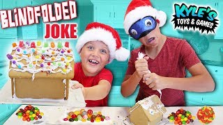 Blindfolded Gingerbread House GAME! Candy Christmas Cookie House Kit!