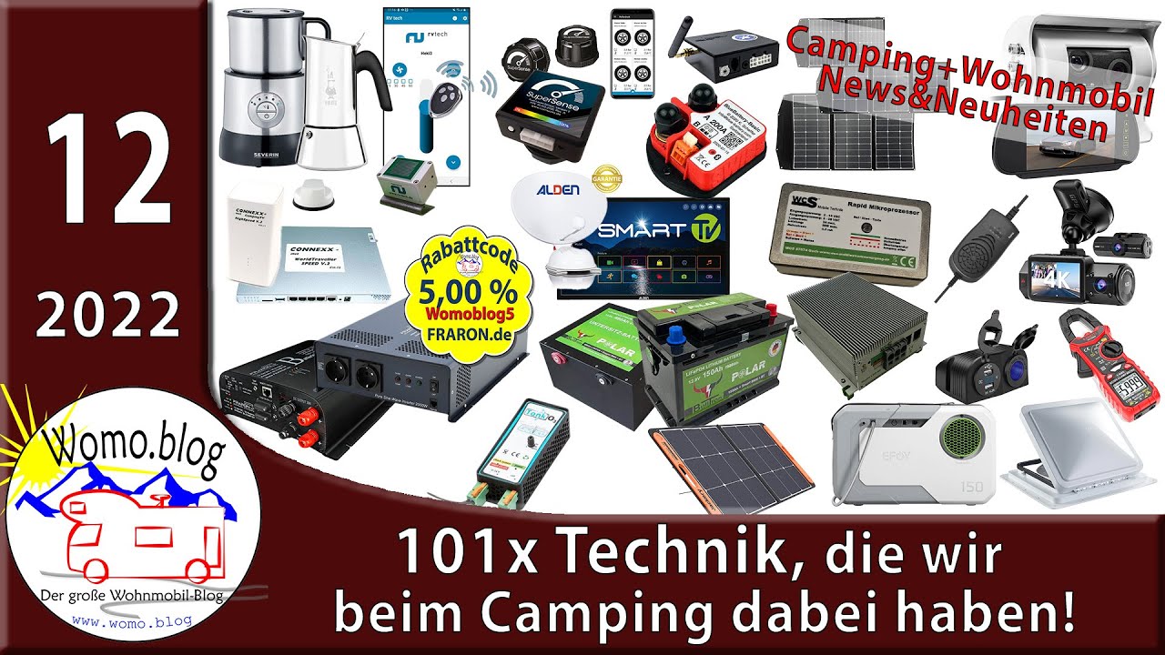 101x Technik, die wir im Van dabei haben