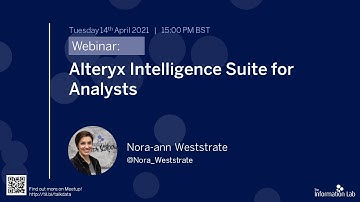 Webinar: Alteryx Intelligence Suite for Analysts