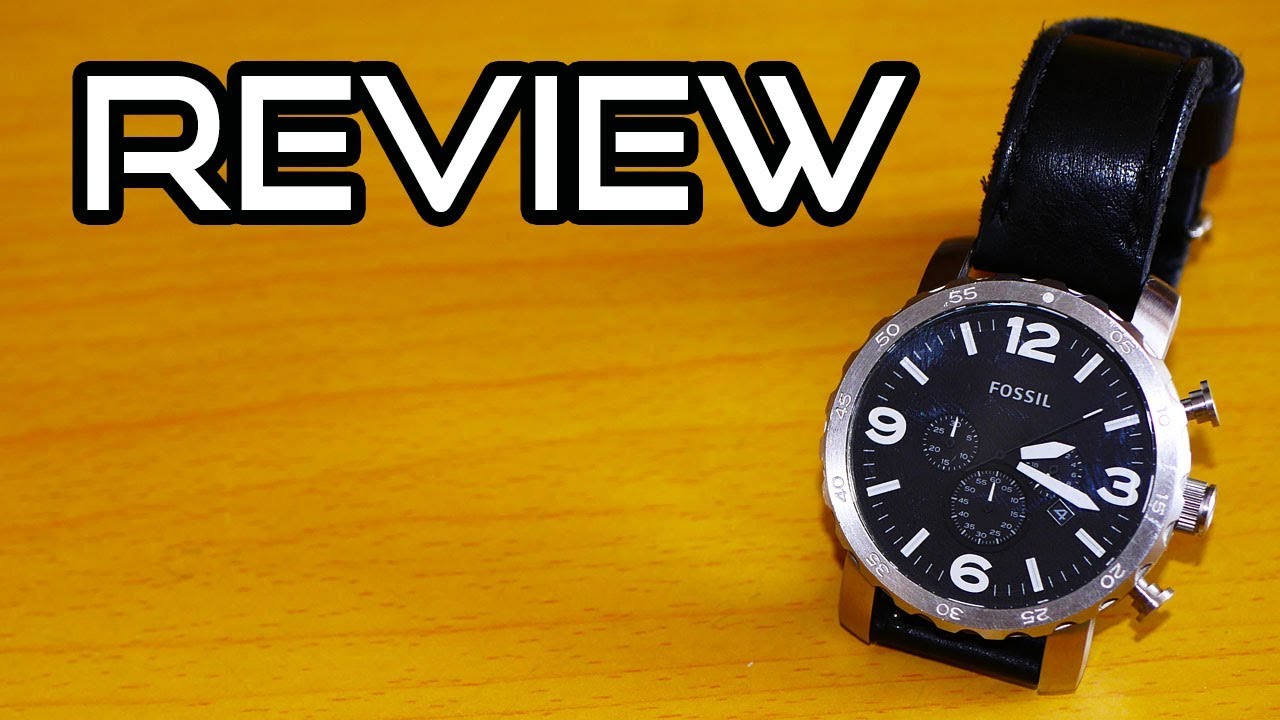 $199 Fossil Nate Titanium Chronograph (TI1005) Black Leather Watch Review!