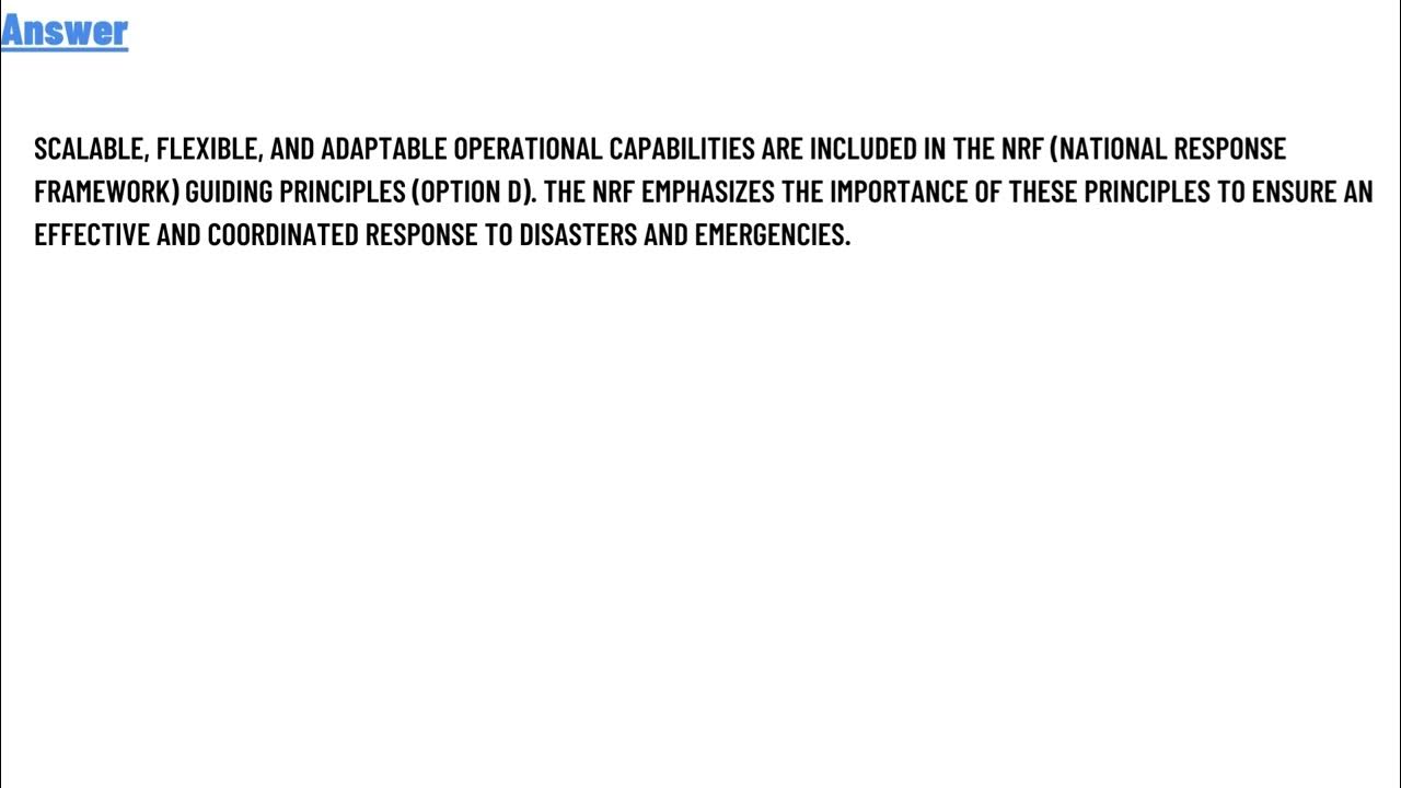 Scalable Flexible And Adaptable Operational Capabilities Are Included In scalable, flexible, and adaptable operational capabilities are included