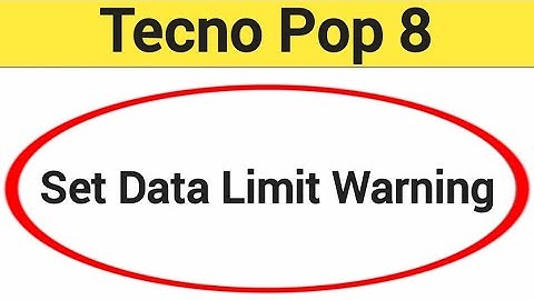how to set data limit warning,Tecno Pop 8 me data limit kaise set karen