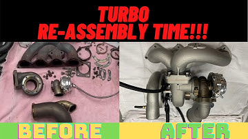 Turbo re-assembly with Ceramic Coated Exhaust Manifold, O2 housing, and Wastegate! // Do it right!!!