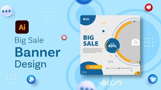 Create your &quot;Big Sale&quot; Banner Design in #AdobeIllustrator step by step