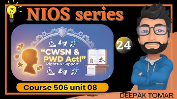 NIOS 506 Unit 08 | Introduction to CWSN | DSSSB PRT