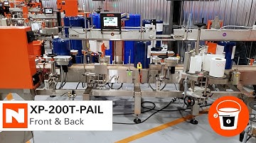 Front & Back Label Application on Round Pails with Orientation