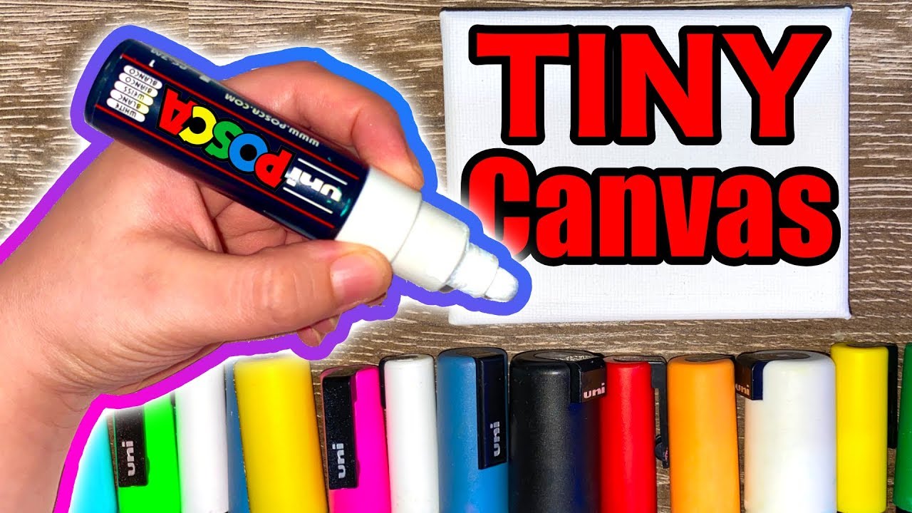 TINY Canvas Painting With POSCA PENS YouTube