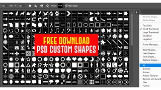 how to get FREE unlimited custom shapes PSD File format