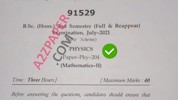 Mdu BSc Physics Hons 2nd Sem Mathematics Question Paper 2021