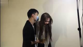 Asian belly button poking