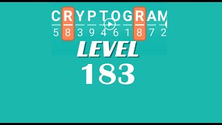 Cryptogram Level 183 Answers ✅ | Go Answer