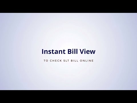 SLT Instant Bill View Portal To Check Your Bills Online | Explained in Sinhala