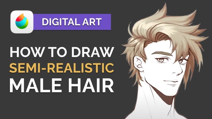 How to Draw (and Shade!) ANIME HAIR in 3 Styles: Female and Male