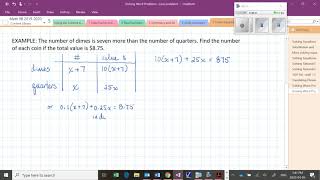 Information Solving Word Problems Algebraically  Coin Problems Guide