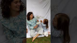 Mom and daughter photoshoot. Backstage vs final photos Mom and daughter photoshoot. Backstage vs final photos
