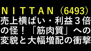 ＮＩＴＴＡＮ（6493）売上横ばい・利益３倍の怪！「筋肉質」への変貌と大幅増配の衝撃
