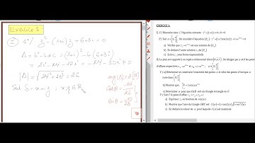Exercice Corrigé N°1 Nombres Complexes
