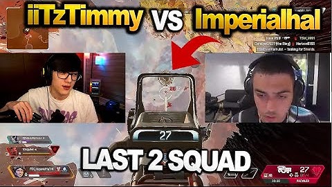 TSM Imperialhal team vs iiTzTimmy team in london bootcamp algs scrims!! LAST 2 SQUAD (apex legends)