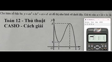 Toán 12: Cho hàm số  bậc ba y=ax^3+bx^2+cx+d có đồ thị như hình vẽ dưới đây. Giá trị của a+2b+3c