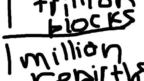 ROBLOX mining simulator - 1 trillion blocks mined, 1 million rebirths