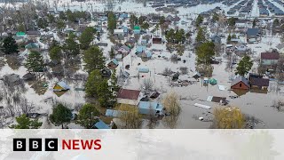 Russia-Kazakhstan floods: High water levels swamp Orenburg houses | BBC News
