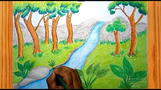 Tropical Rainforest Drawing - طريقة رسم مناظر طبيعية
