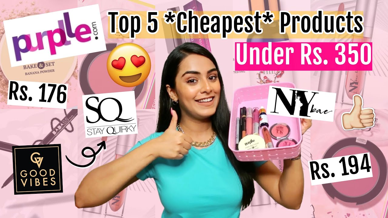 Top 5 *Cheapest* PURPLLE.COM Products You Have To Try ! EVERYTHING UNDER Rs. 350 | Affordable Makeup