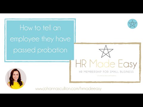How to tell an employee they have passed probation (free HR template)