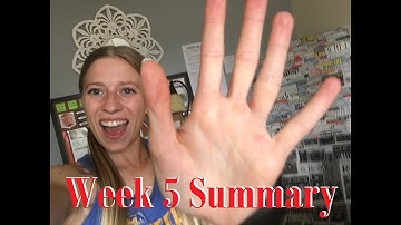 Week 5 Summary Video