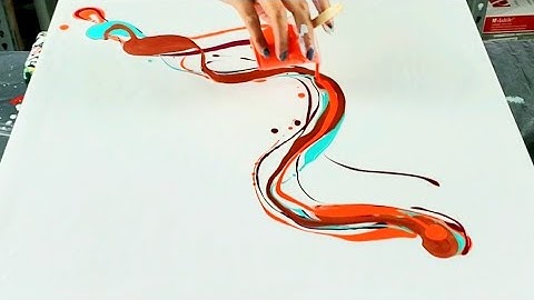 LESS Negative Space Blow Out ~ Acrylic Pouring / Modern Abstract Art / Florida Artist / Dutch Pour