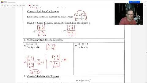 Precalculus 11.3 - Cramer