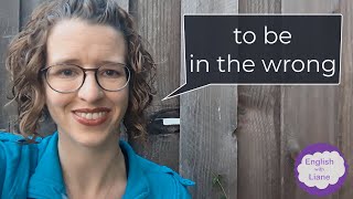 Idiom - to be in the wrong