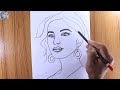 Easy girl drawing step by step |