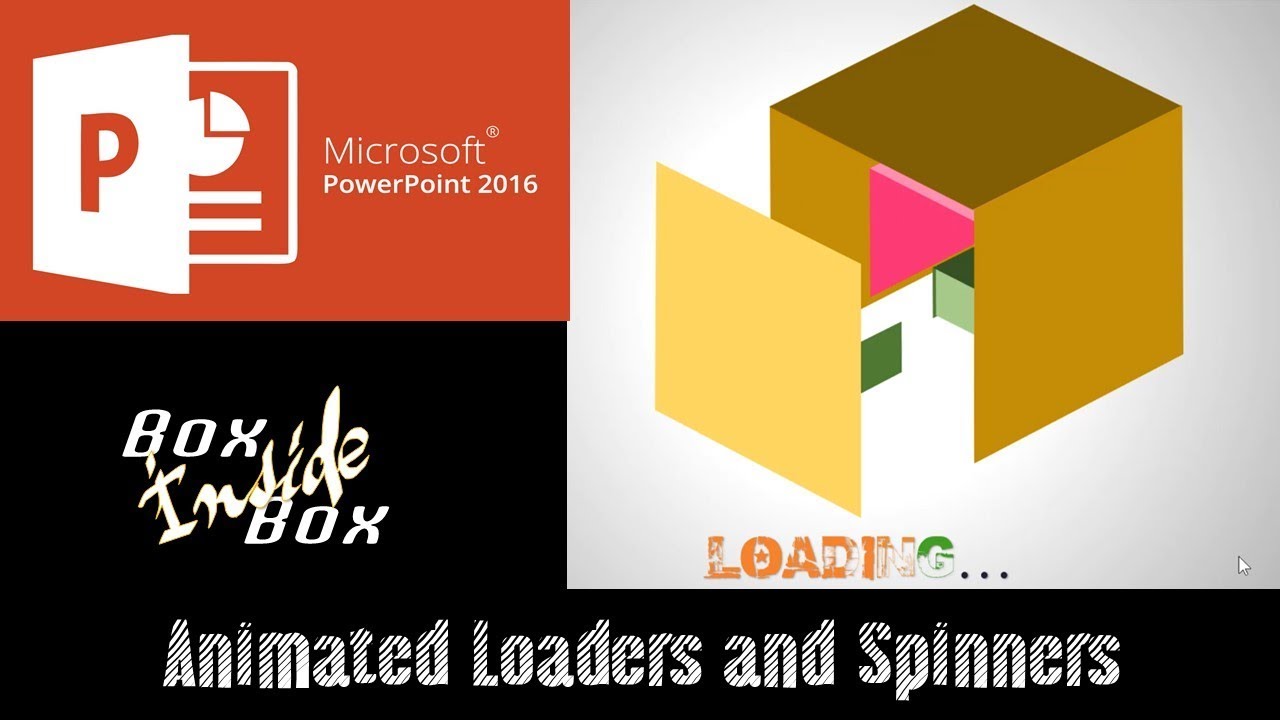 การสร้างแอนิเมชั่น powerpoint Update New 3D Box Animation in PowerPoint 2016 Tutorial | Animated Loader
