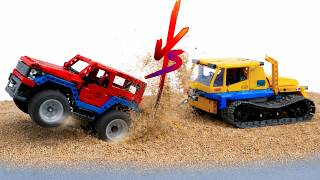 5 LEGO Technic Cars Face Off in a Sand Tug of War Challenge! | Brick Sound screenshot 4