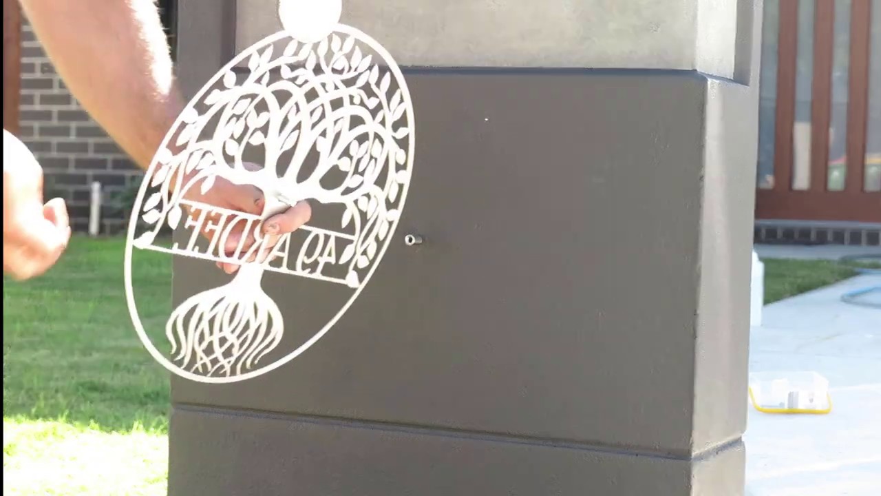 Custom House Signage Installation Video, standoff stand off Numbers signs YouTube