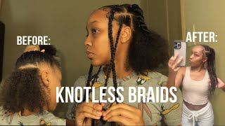 Vlog: I Did MY OWN Knotless Braids for the FIRST TIME *struggle was real* | ItsJava