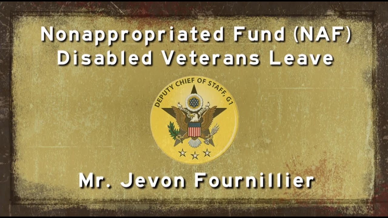 Army Civilian HR Video on Disabled Veterans Leave for NAF Employees